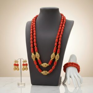 The Regal Red & Gold Statement Set
